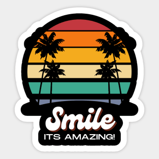 Smile - Its Amazing - Tropical Palm Trees Sticker